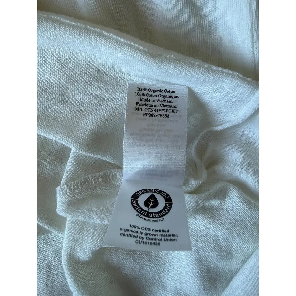 everlane the premium-weight pocket tee short sleeve uniform white, men's medium - Picture 6 of 7